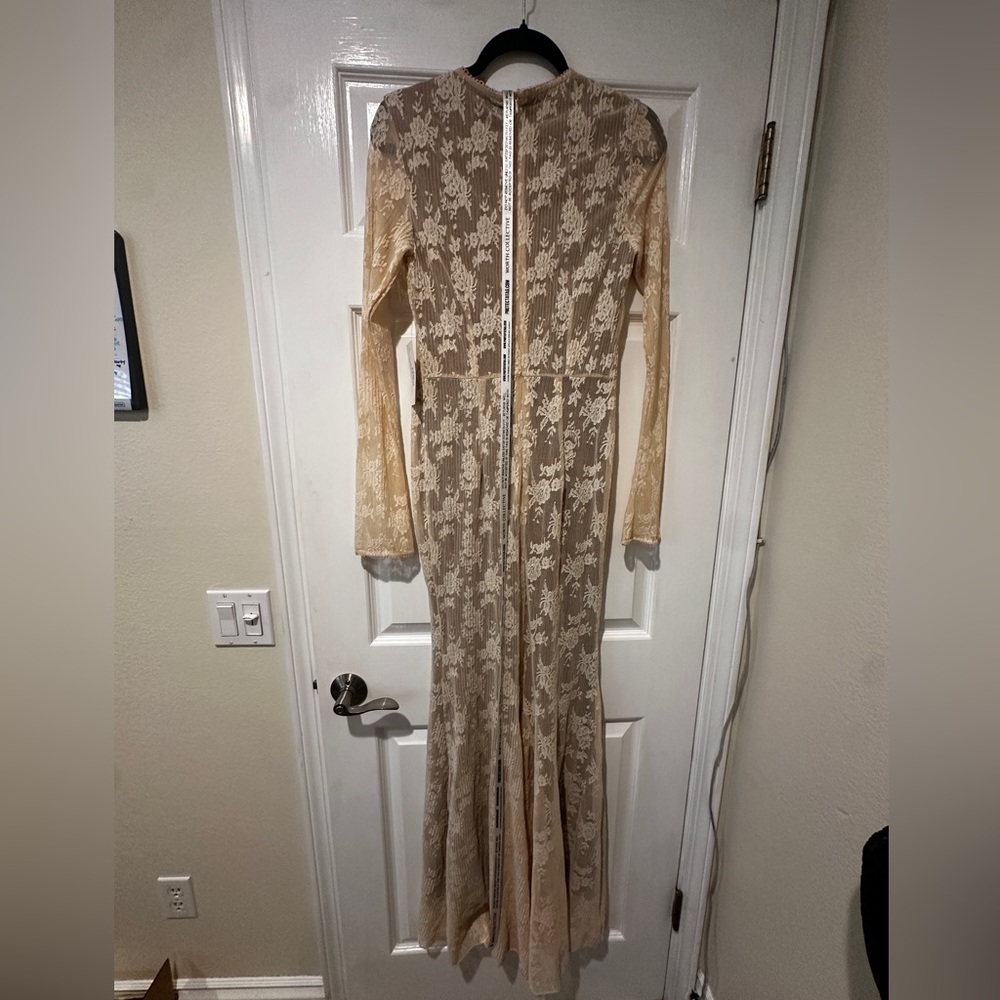 Seraphine Cream Lace Long Sleeve Maxi Dress - Picture 5 of 5